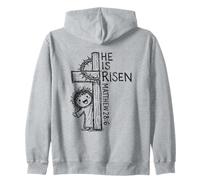 He is Risen Matthew 28 6 Lindo Jesus Pascua Dibujado a Mano Garabato Sudadera con Capucha