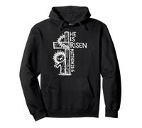 He is Risen Matthew 28 6 Lindo Jesus Pascua Dibujado a Mano Garabato Sudadera con Capucha