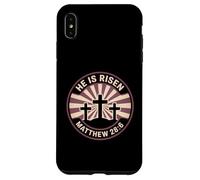 He Is Risen Matthew 28:6 Pascua Verso de la Biblia Cristiano Carcasa para iPhone XS Max