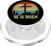 He is Risen Retro Vintage Feliz Pascua PopSockets PopGrip para MagSafe