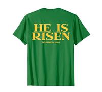 He Is Risen Shirt, Jesus Christian Faith Easter (Back Print) Camiseta
