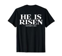 He Is Risen Shirt, Jesus Christian Faith Easter (Back Print) Camiseta