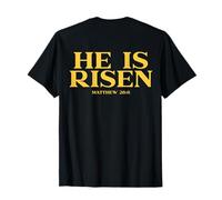 He Is Risen Shirt, Jesus Christian Faith Easter (Back Print) Camiseta