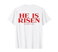 He Is Risen Shirt, Jesus Christian Faith Easter (Back Print) Camiseta