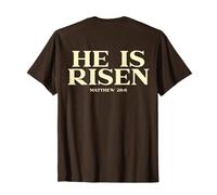 He Is Risen Shirt, Jesus Christian Faith Easter (Back Print) Camiseta