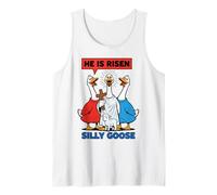 He Is Risen Silly Goose Easter Humor Cristiano Camiseta sin Mangas