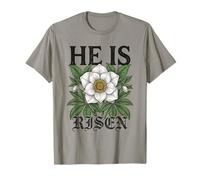 He Is Risen Vintage Floral Pascua Christian Jesús Camiseta