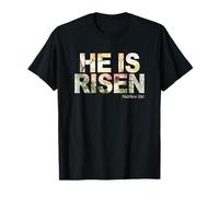 He is Risen - Watercolor Passover Easter Cross of Jesus Camiseta