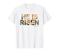 He is Risen - Watercolor Passover Easter Cross of Jesus Camiseta
