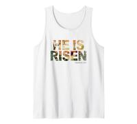 He is Risen - Watercolor Passover Easter Cross of Jesus Camiseta sin Mangas