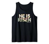 He is Risen - Watercolor Passover Easter Cross of Jesus Camiseta sin Mangas