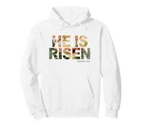 He is Risen - Watercolor Passover Easter Cross of Jesus Sudadera con Capucha