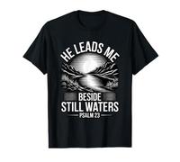 He Leads Me Beside Still Waters Camiseta gráfica económica