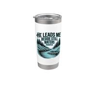 He Leads Me Beside Still Waters Vaso térmico de acero inoxidable de doble pared