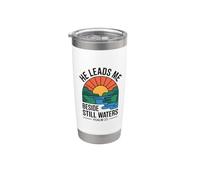 He Leads Me Beside Still Waters Vaso térmico de acero inoxidable de doble pared