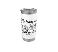 He Leads Me Beside Still Waters Vaso térmico de acero inoxidable de doble pared