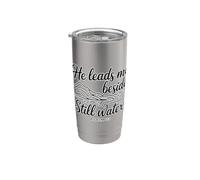 He Leads Me Beside Still Waters Vaso térmico de acero inoxidable de doble pared