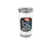 He Leads Me Beside Still Waters Vaso térmico de acero inoxidable de doble pared