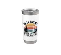 He Leads Me Beside Still Waters Vaso térmico de acero inoxidable de doble pared
