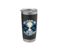 He Leads Me Beside Still Waters Vaso térmico de acero inoxidable de doble pared