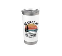 He Leads Me Beside Still Waters Vaso térmico de acero inoxidable de doble pared