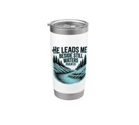 He Leads Me Beside Still Waters Vaso térmico de acero inoxidable de doble pared
