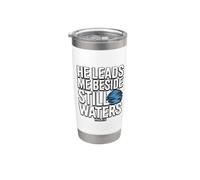 He Leads Me Beside Still Waters Vaso térmico de acero inoxidable de doble pared