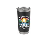 He Leads Me Beside Still Waters Vaso térmico de acero inoxidable de doble pared