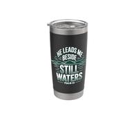 He Leads Me Beside Still Waters Vaso térmico de acero inoxidable de doble pared