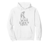 He Left The 99 to Find Me Diseño de versículos bíblicos Cristianos Sudadera con Capucha