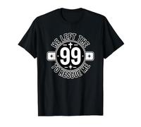 He Left The 99 To Rescue Me Camiseta gráfica económica, Hombre, Negro, L