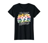 He Left The 99 To Rescue Me Camiseta gráfica económica, Mujer, Negro, M