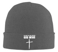 He leído Que el Dios del capítulo Final GANA Gorros de Invierno Unisex, Gorro de Calavera de Punto y cálido y Acogedor