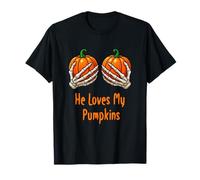 He Loves My Pumpkins Couples Matching Halloween Camiseta