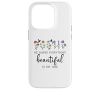He Makes Everything Beautiful in His Time Here I Am Send Me Carcasa para iPhone 14 Pro