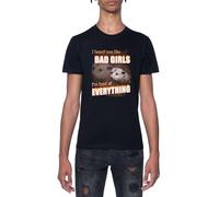 He Oído Que Te Gustan Las Chicas Malas Camiseta Negro para Hombre De Manga Corta con Cuello Redondo