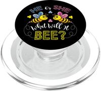 He Or She What Will It Bee Gender Reveal PopSockets PopGrip para MagSafe
