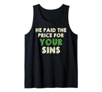 He Paid The Price for Your Sins Christian Faith Cross Camiseta sin Mangas
