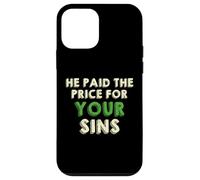 He Paid The Price for Your Sins Christian Faith Cross Carcasa para iPhone 12 Mini