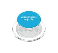 He pausado mi Juego, Pero mis Agentes se envían 24/7 - Humor tecnológico PopSockets PopGrip para MagSafe