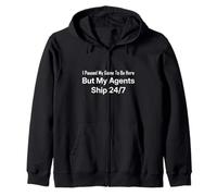 He pausado mi Juego, Pero mis Agentes se envían 24/7 - Humor tecnológico Sudadera con Capucha