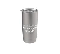 He pausado mi juego, pero mis agentes se envían 24/7 - Humor tecnológico Vaso térmico de acero inoxidable de doble pared