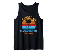 He pausado mi película de Claymation para Estar aquí Director de Cine Amante Camiseta sin Mangas
