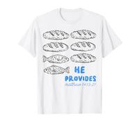 He Provides Matthew 14:13-21 Christian Faith Camiseta