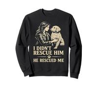 He Rescatado Me Lindo Rescate Perro Mujer Adopción Mascota Arte Vintage Sudadera