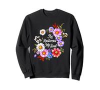 He Restores My Soul Verso de la Biblia Christian Floral Women Sudadera