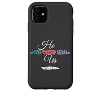 He Sees Loves Hears Us Psalm 116:1-2 Color Splashes Carcasa para iPhone 11