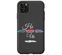 He Sees Loves Hears Us Psalm 116:1-2 Color Splashes Carcasa para iPhone 11 Pro MAX