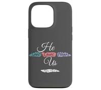He Sees Loves Hears Us Psalm 116:1-2 Color Splashes Carcasa para iPhone 13 Pro