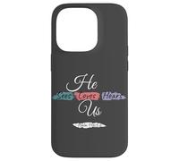 He Sees Loves Hears Us Psalm 116:1-2 Color Splashes Carcasa para iPhone 14 Pro